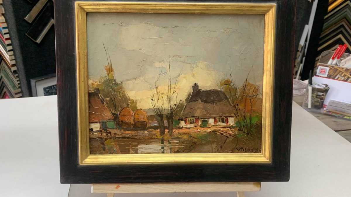 schilderij doek canvas inkaderen, inlijsten