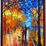 paletteknife painting, schilderij, floating frame, Atelier Pantazi