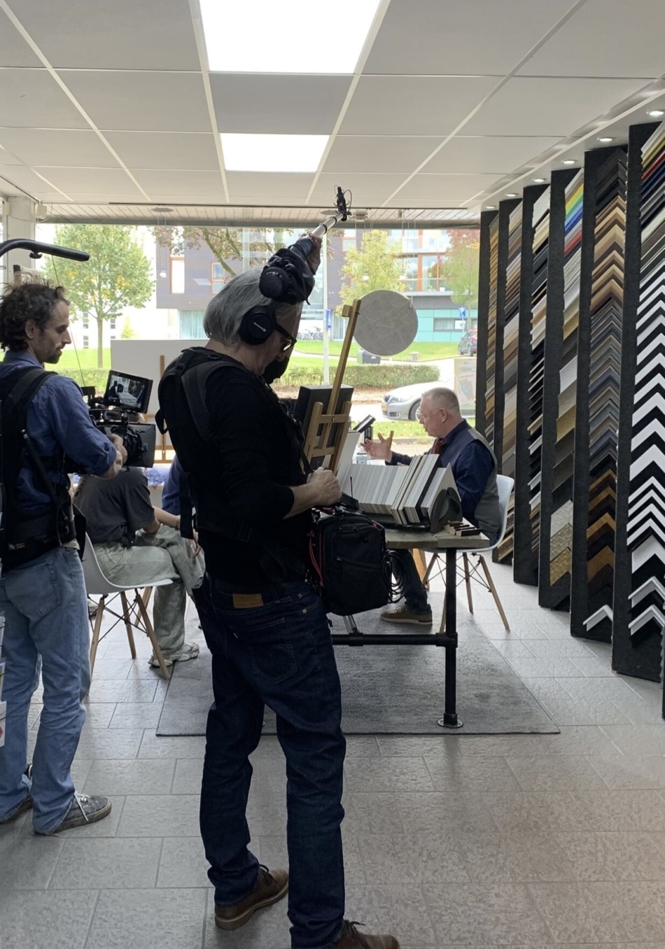 tv crew in Atelier Pantazi
